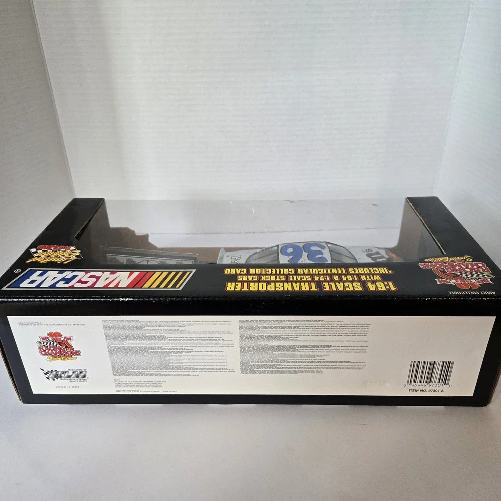1999-‎ M&Ms NASCAR-RACING CHAMPIONS- ERNIE IRVAN #36/ TRANSPORTER 1:64/1:24 CAR